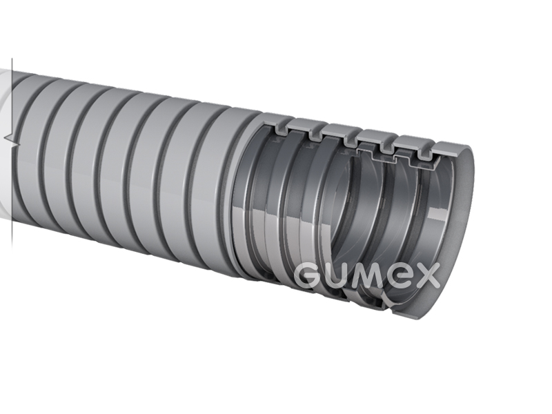 METAL HOSE PVC 102, 7/10mm, IP68, Metall mit PVC-Oberfläche, -20°C/+70°C, grau, 